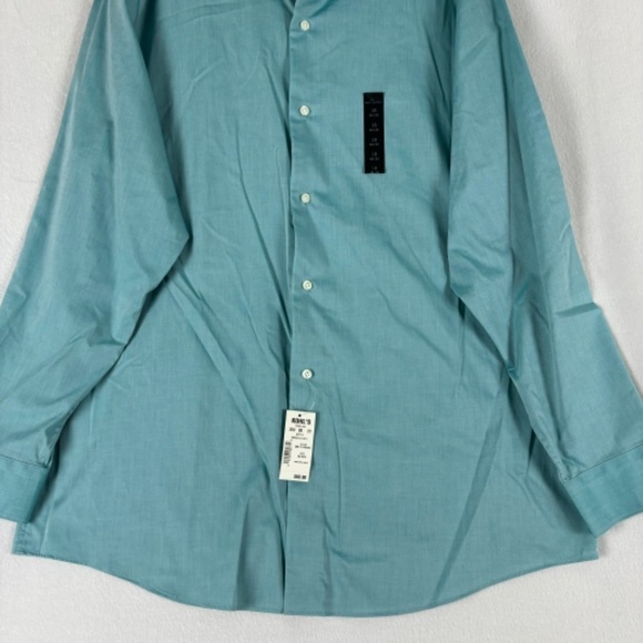 Men’s Marc Anthony Slim Fit Long Sleeve Dress Shirt in Teal Green 18-34/35 - Picture 5 of 13